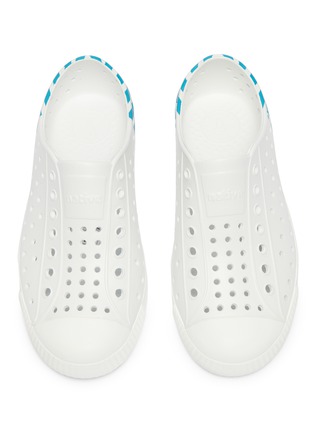 Figure View - Click To Enlarge - NATIVE  - 'Jefferson Block' stripe counter perforated toddler slip-on sneakers