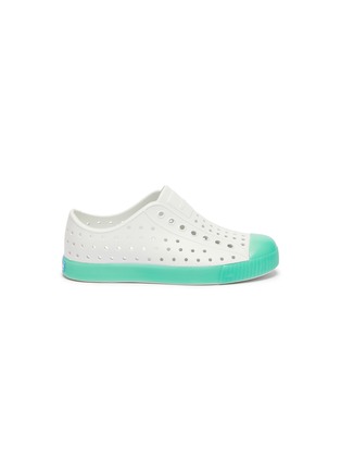 Main View - Click To Enlarge - NATIVE  - 'Jefferson Glow' colourblock perforated toddler slip-on sneakers