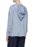 Back View - Click To Enlarge - TIBI - Half snap button placket hooded top