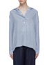 Main View - Click To Enlarge - TIBI - Half snap button placket hooded top