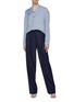 Figure View - Click To Enlarge - TIBI - Half snap button placket hooded top