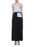 Main View - Click To Enlarge - TIBI - Belted colourblock gathered wide leg jumpsuit