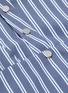 Detail View - Click To Enlarge - TIBI - Cutout back button strap stripe twill dress