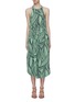 Main View - Click To Enlarge - TIBI - Abstract print silk halterneck jumpsuit