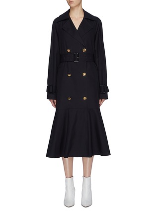 Main View - Click To Enlarge - TIBI - Belted detachable quilted lining water repellent trench coat