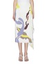 Main View - Click To Enlarge - TIBI - 'Ant Farm' graphic print asymmetric drape skirt