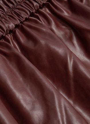 Detail View - Click To Enlarge - TIBI - 'Liquid Drape' faux leather midi skirt