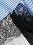 Detail View - Click To Enlarge - TIBI - 'Camille' lace trim colourblock patchwork asymmetric dress