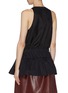 Back View - Click To Enlarge - TIBI - 'Mendini' belted twill peplum top