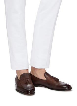 Figure View - Click To Enlarge - DOUCAL'S - Tassel leather loafers
