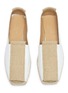 Detail View - Click To Enlarge - PALOMA BARCELÓ - 'Pronta' jute panel leather peep toe espadrilles