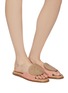 Figure View - Click To Enlarge - PALOMA BARCELÓ - 'Emilie' jute circle suede slide sandals
