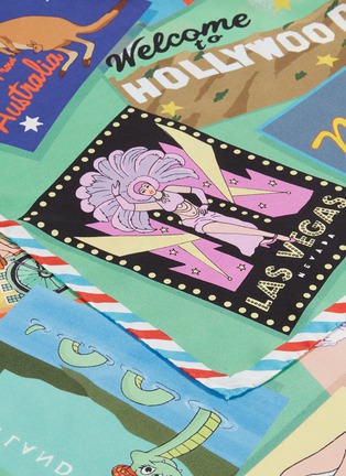 Detail View - Click To Enlarge - KAREN MABON - 'Postcard' print silk twill scarf