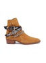 Main View - Click To Enlarge - AMIRI - 'Bandana' curb chain strap suede boots