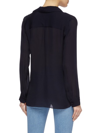 Back View - Click To Enlarge - L'AGENCE - 'Rita' mock wrap silk georgette blouse