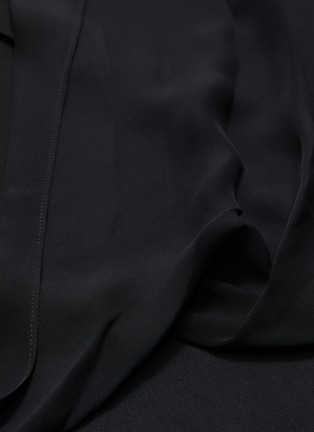  - L'AGENCE - 'Freja' notched lapel mock wrap silk georgette blouse