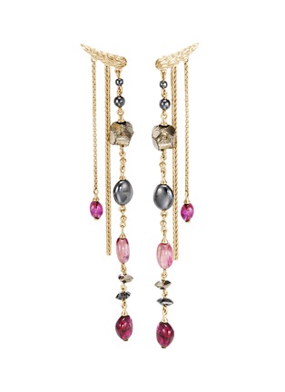 Main View - Click To Enlarge - JOHN HARDY - x Adwoa Aboah 'Classic Chain' gemstone fringe drop earrings