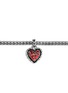 Detail View - Click To Enlarge - JOHN HARDY - 'Classic Chain' sapphire heart charm silver mini bracelet