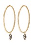 Main View - Click To Enlarge - JOHN HARDY - x Adwoa Aboah 'Classic Chain' pyrite drop 18k yellow gold hoop earrings