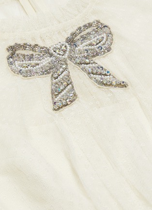 Detail View - Click To Enlarge - NEEDLE & THREAD - 'Embellished Bow' ruffle trim tiered tulle dress