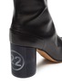  - MAISON MARGIELA - 'Tabi' holographic effect logo print leather ankle boots