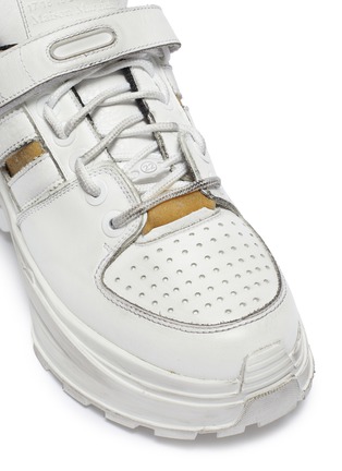 Detail View - Click To Enlarge - MAISON MARGIELA - 'Retro Fit' chunky outsole cutout leather sneakers