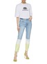 Figure View - Click To Enlarge - GRLFRND - 'Karolina' distressed ombré jeans