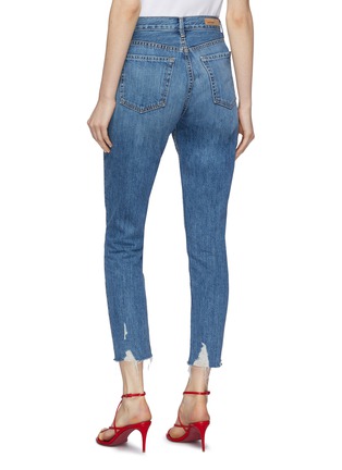 Back View - Click To Enlarge - GRLFRND - 'Karolina' distressed cuff cropped jeans