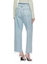 Back View - Click To Enlarge - ALEXANDER WANG - Raw split cuff wide leg jeans