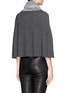 Back View - Click To Enlarge - ARMANI COLLEZIONI - Textured knit cowl neck poncho