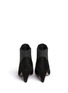 Back View - Click To Enlarge - ALEXANDER WANG - 'Veisa' ribbed leather cuff suede Chelsea boots