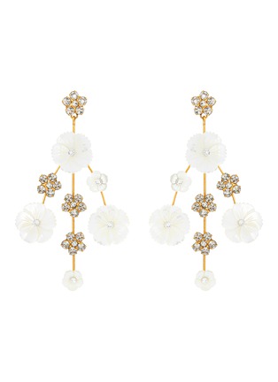 Main View - Click To Enlarge - JENNIFER BEHR - 'Carlotta' Swarovski crystal floral chandelier drop earrings