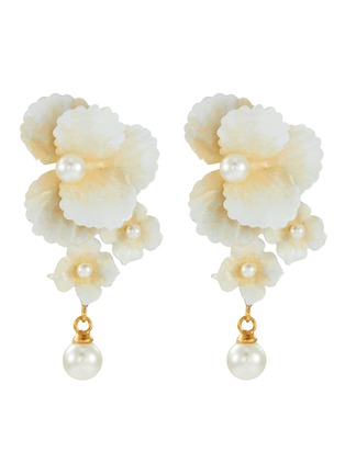 Main View - Click To Enlarge - JENNIFER BEHR - 'Sadira' Mother-of-Pearl floral drop earrings