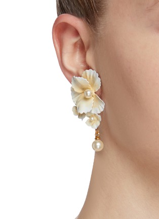 Figure View - Click To Enlarge - JENNIFER BEHR - 'Sadira' Mother-of-Pearl floral drop earrings