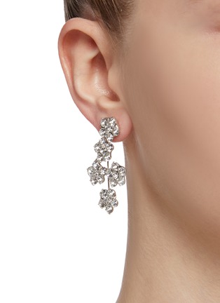 Figure View - Click To Enlarge - JENNIFER BEHR - 'Juliette' Swarovski crystal floral drop earrings