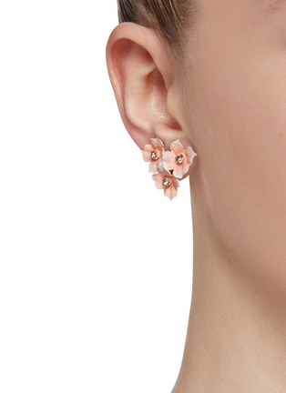 Figure View - Click To Enlarge - JENNIFER BEHR - 'Maddie' Swarovski crystal floral stud earrings
