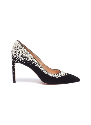Main View - Click To Enlarge - STUART WEITZMAN - 'Lumina' faux pearl suede pumps