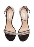 Detail View - Click To Enlarge - STUART WEITZMAN - 'Nudist Pearls' ankle strap suede sandals