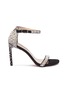 Main View - Click To Enlarge - STUART WEITZMAN - 'Nudist Pearls' ankle strap suede sandals