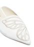 Detail View - Click To Enlarge - SOPHIA WEBSTER - 'Bibi Butterfly' embroidered leather slides