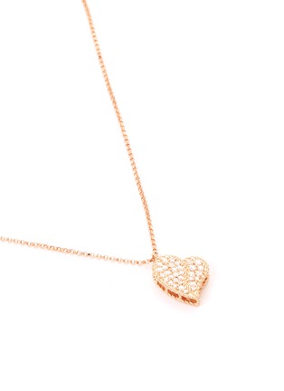 Detail View - Click To Enlarge - ROBERTO COIN - 'Gold Treasures Valentine's Day' diamond 18k rose gold necklace