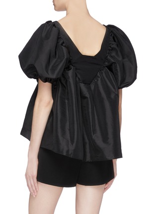 Back View - Click To Enlarge - CECILIE BAHNSEN - Puff sleeve faille blouse
