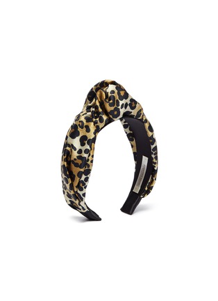 Figure View - Click To Enlarge - JENNIFER BEHR - 'Fiona' knot leopard print headband