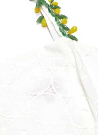 Detail View - Click To Enlarge - STAUD - 'Cocomaya' glass bead strap broderie anglaise camisole dress