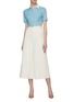 Figure View - Click To Enlarge - STAUD - 'Copa' contrast collar patch pocket cropped linen top