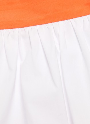 Detail View - Click To Enlarge - STAUD - 'Apricot' contrast waistband tiered maxi skirt