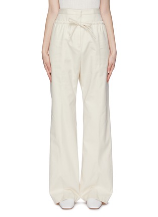 Main View - Click To Enlarge - JIL SANDER - Layered waist panel wide leg pants