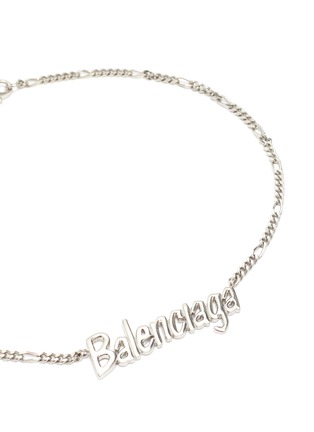 Detail View - Click To Enlarge - BALENCIAGA - 'Typo' logo pendant necklace