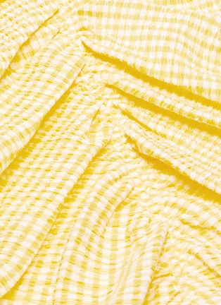 Detail View - Click To Enlarge - STAUD - 'Panier' ruched gingham check peplum dress