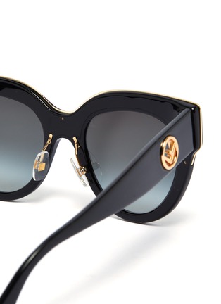 Detail View - Click To Enlarge - FENDI - 'F Is Fendi' acetate cat eye sunglasses